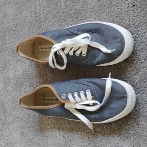 American Eagle Outfitters Women's Denim Blue Sneakers Size 9